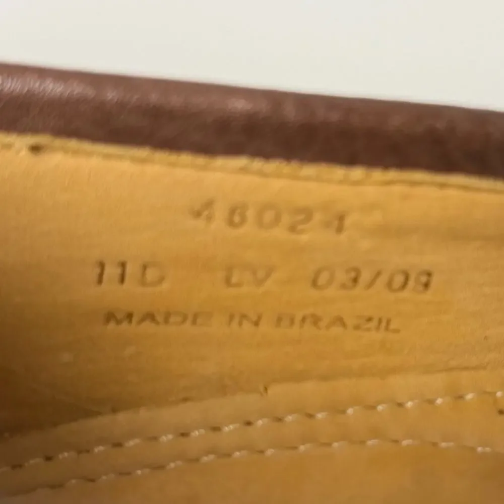 Sandro Moscoloni Brown Pebbled Leather Penny Loafers Mens 11D Square‎ Toe Office